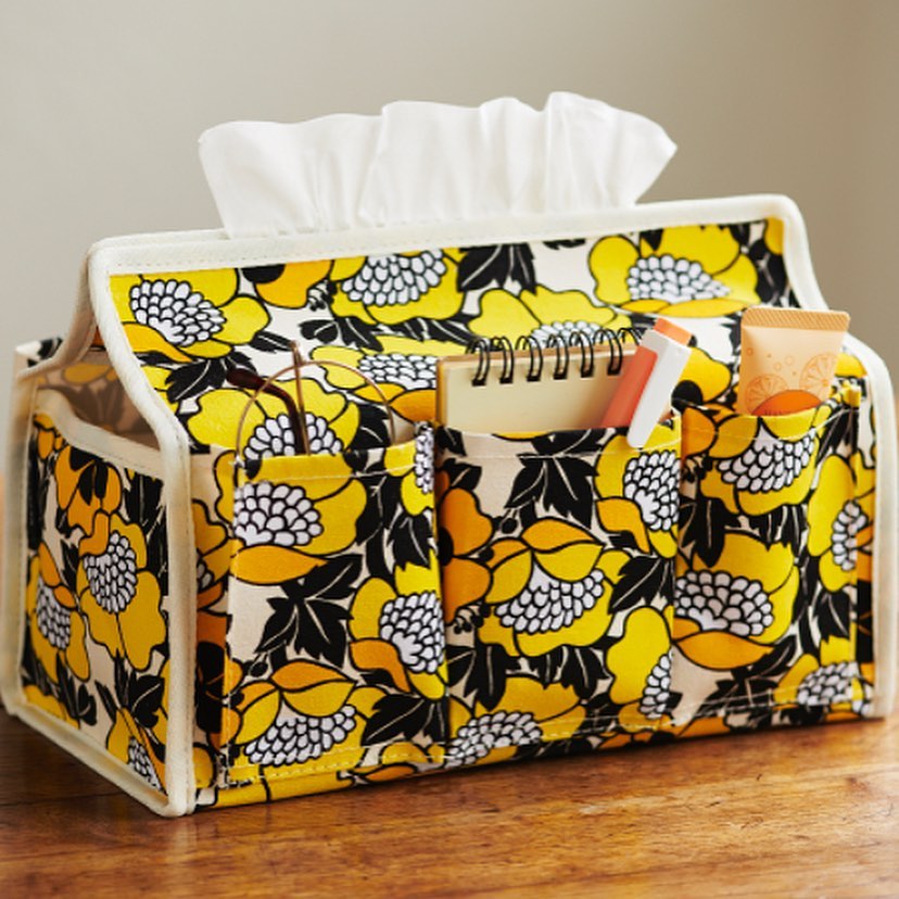 🟠พร้อมส่ง Finlayson Multi-Tissue Box Case กล่องใส่ทิชชู่ ลายสดใส หลายช่อง