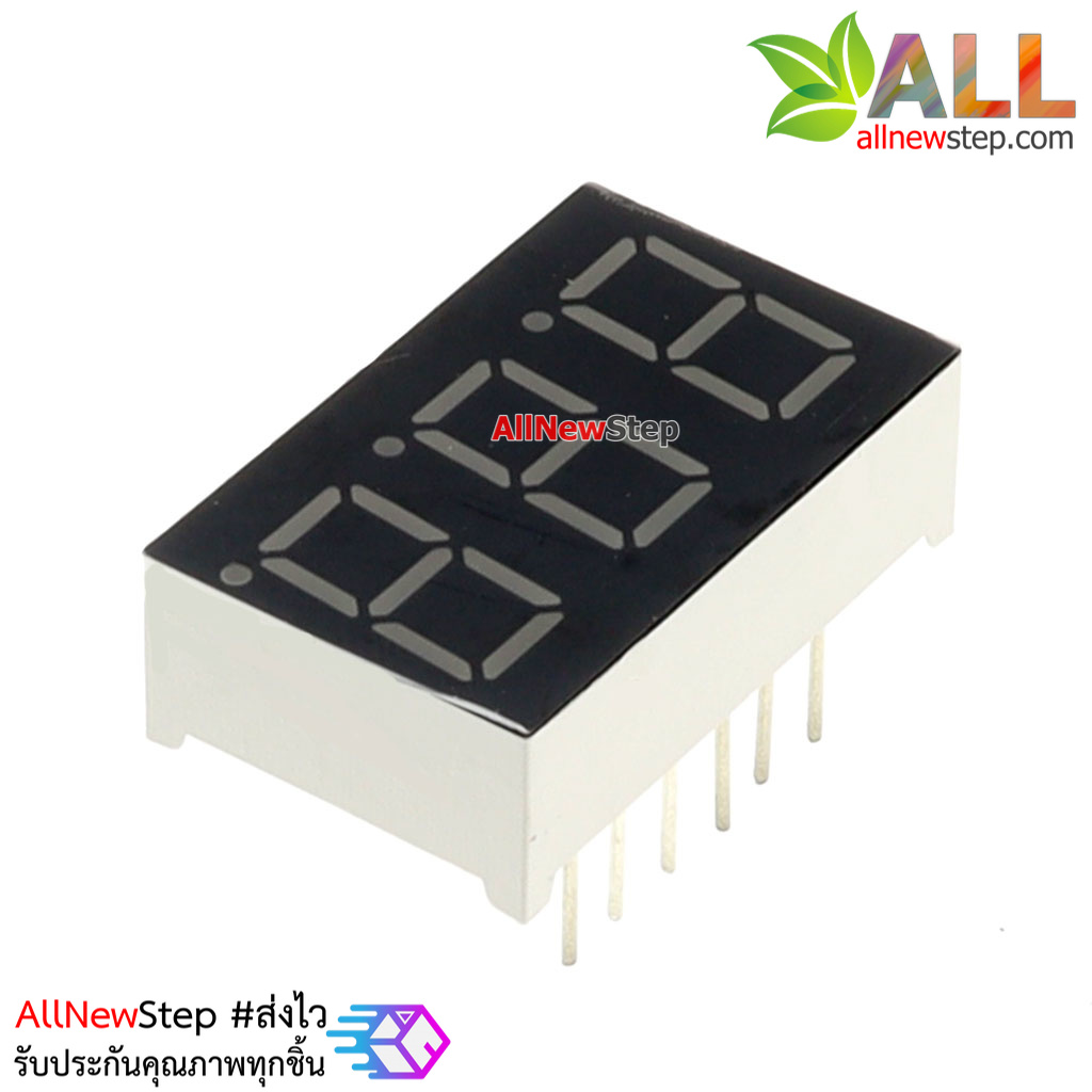 7 Segment 0.36 นิ้ว Common Anode 3 digit Red ไฟ 7 segment 0.36 3 หลัก สีแดงแบบไฟบวกร่วม 3361BH 3631BS