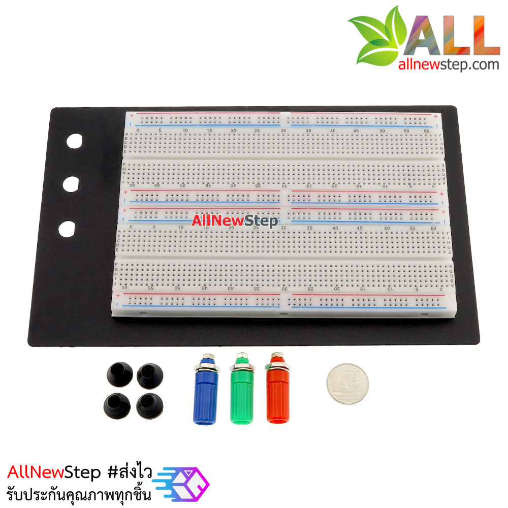 Breadboard Protoboard Test Circuit Board Tie-point 1660 ZY-204 บอร์ดทดลอง 1660 จุด
