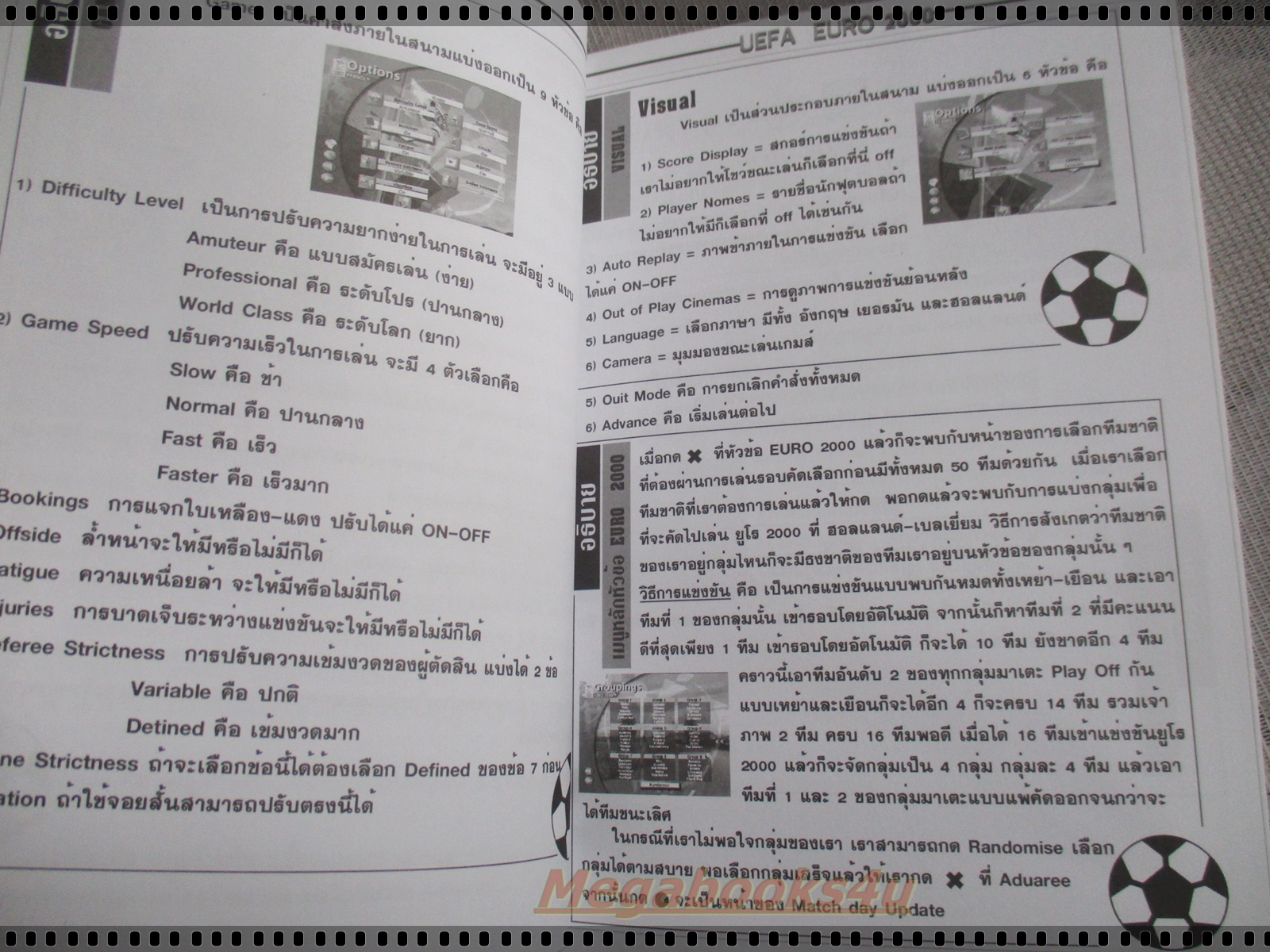 คู่มือเฉลยเกมส์ UEFA EURO 2000