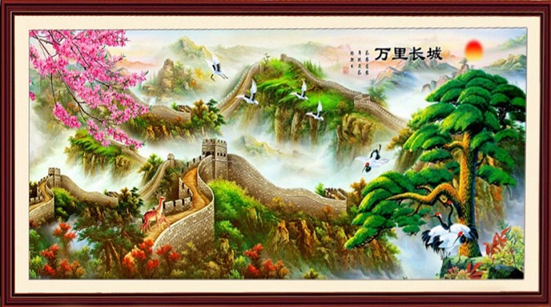 ชุดปักจีน Pine and Great Wall