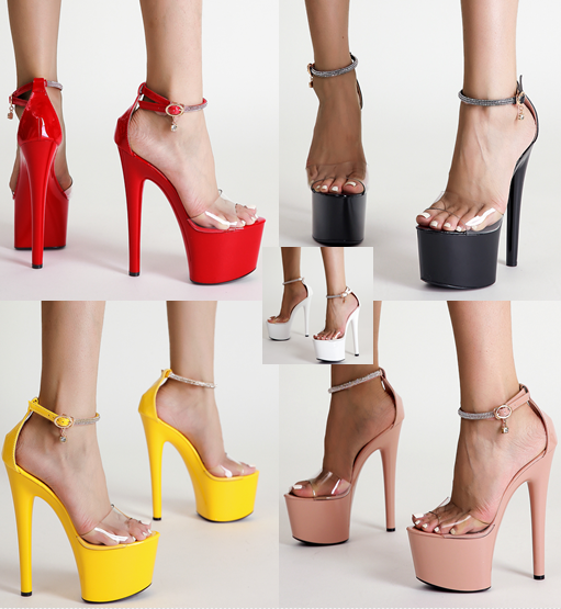 รองเท้าส้นสูง 6.8 นิ้ว ไซต์ 35-41 สีนู๊ด/ดำ/ขาว/แดง/เหลือง