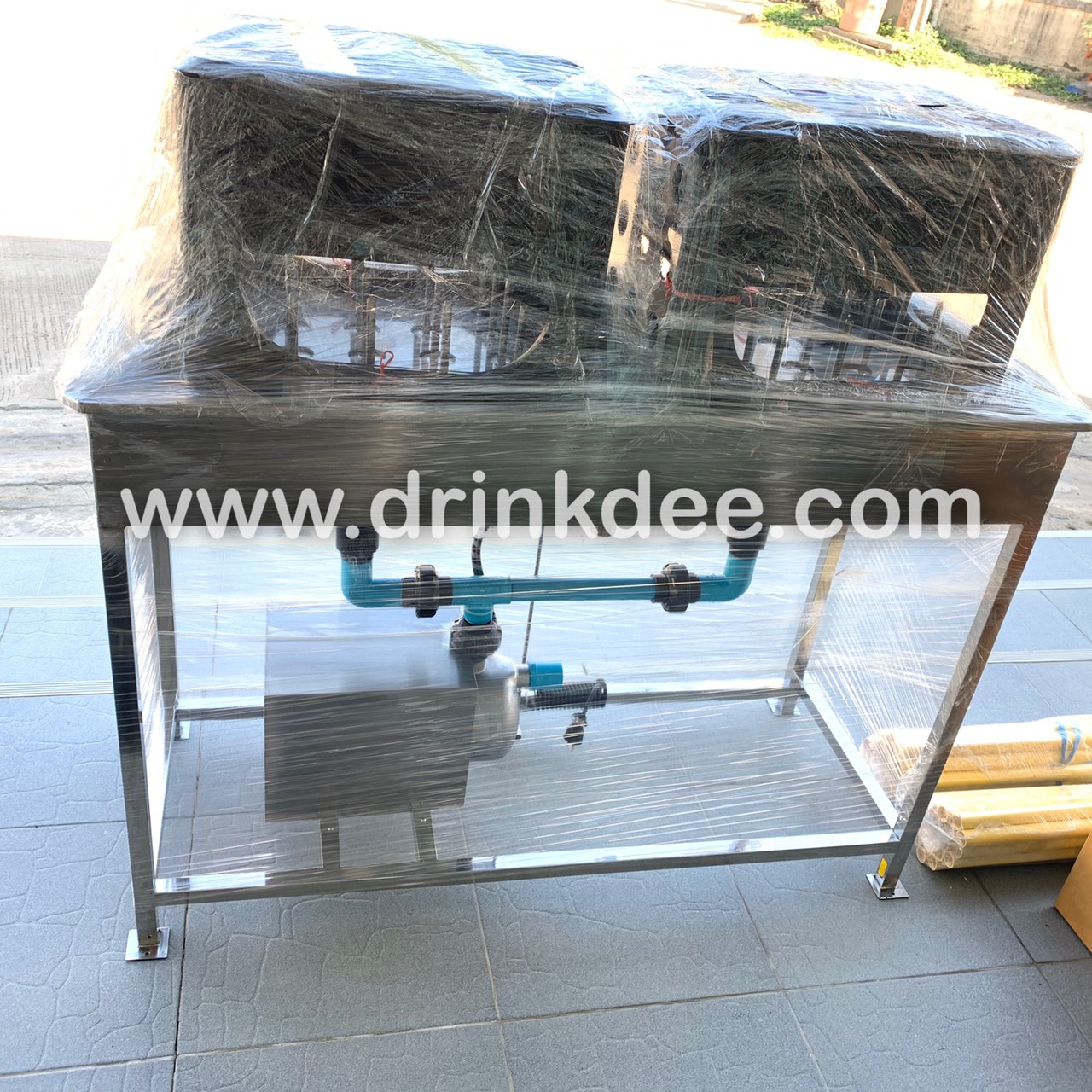 เครื่องล้างขวด 40 หัวล้าง (พร้อมแผ่นล็อก, ลัง, โซลีนอยด์)