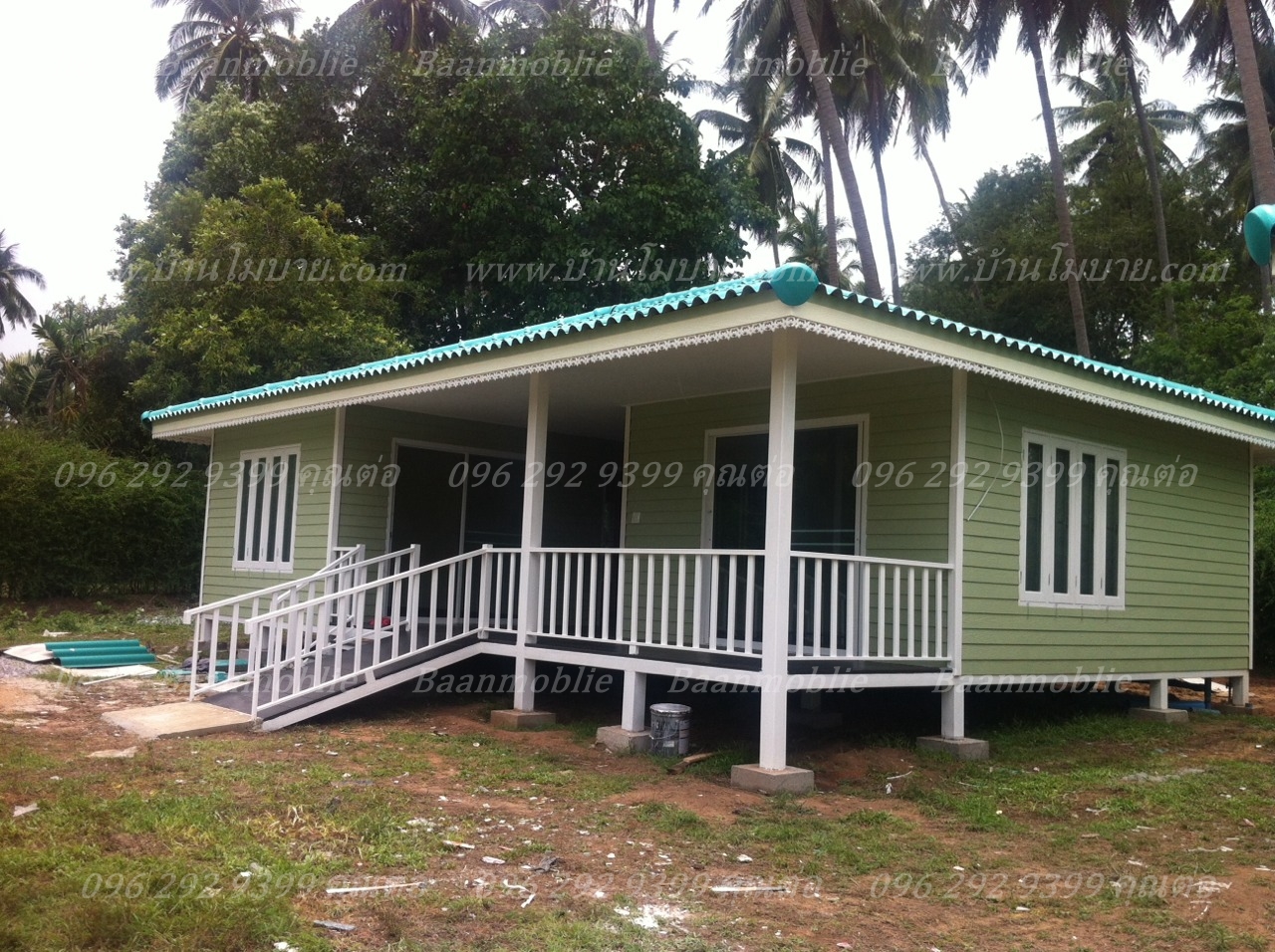 บ้านขนาด 7.2*9.5 เมตร (2 ห้องนอน 1ห้องนั่งเล่น 1ห้องครัว 1 ห้องน้ำ)