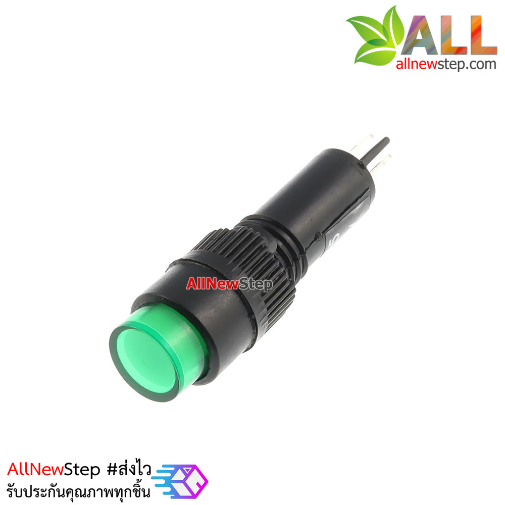 NXD-215 ไฟ LED signal สำหรับติดแผงควบคุม สีเขียว 220VAC