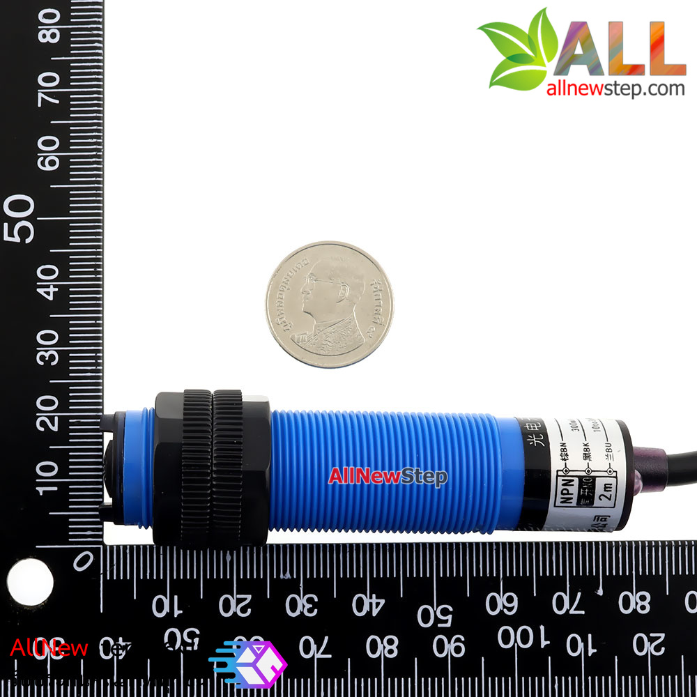 Infrared Photoelectric Switch count E3F-R2N1 + reflector plate เซนเซอร์ตรวจจับวัตถุด้วยแสงอินฟาเรดระยะ 2 เมตร พร้อมแผ่นสะท้อน