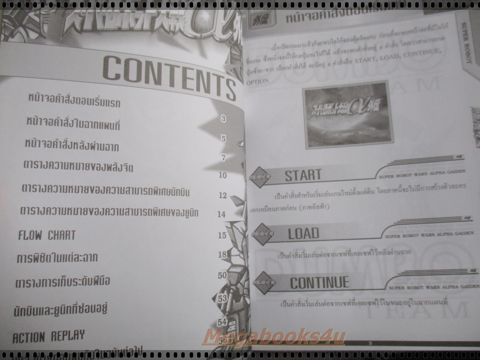 คู่มือเฉลยเกมส์ SUPER ROBOT WARS ALPHA GAIDEN