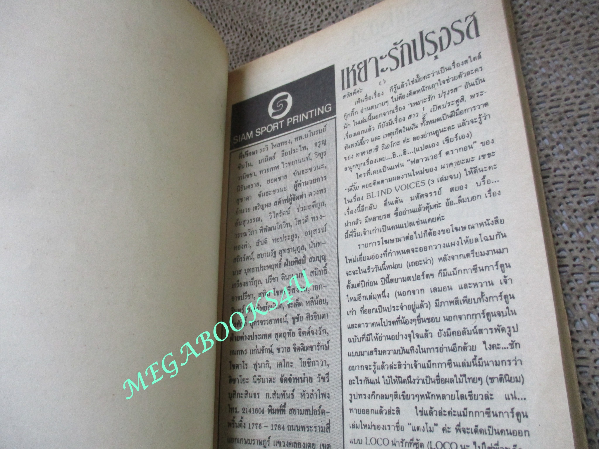 การ์ตูนบ้าน เหยาะรักปรุงรส / เล่มเดียวจบ / สยามฯ /