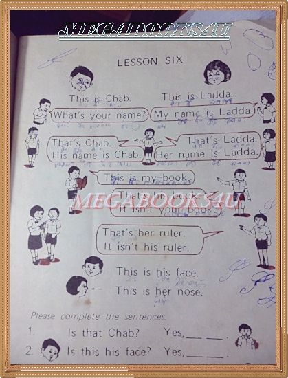 แบบเรียนภาษาอังกฤษชั้นประถม The Oxford English course ปี1979 สภาพพอใช้ มีรอยขีดเขียนทั้งเล่ม