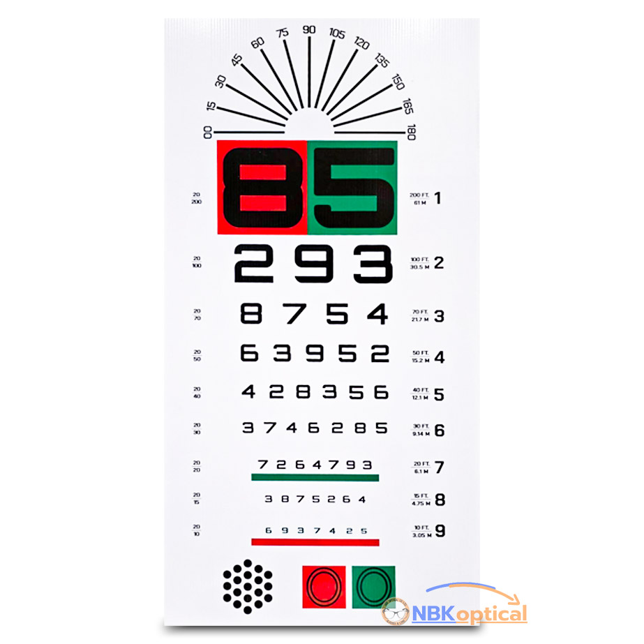 แผ่นป้ายวัดสายตา85(วัสดุฟิวเจอร์บอร์ด) ระยะ 6 เมตร