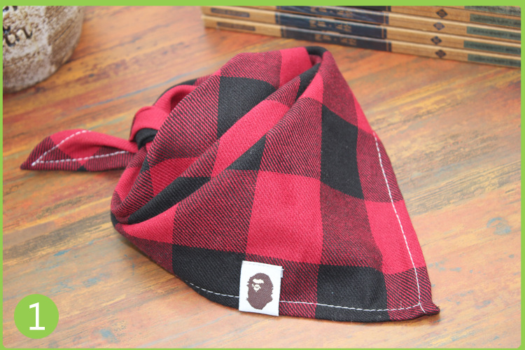 ผ้าพันคอ กันเปื่อน ใช้ผูกผมเด็ก BAPE KIDS รุ่นลายสก็อต