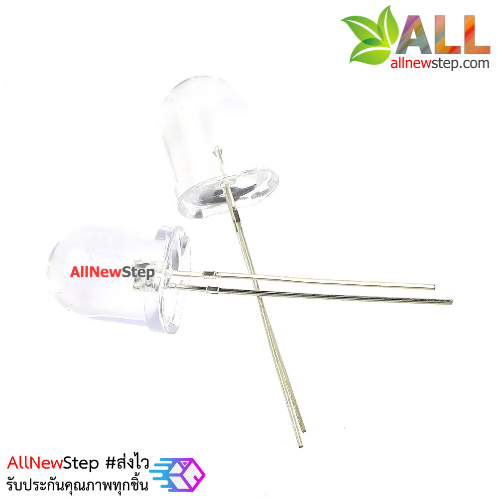 LED 10MM LED สีขาว จำนวน 2 ดวง
