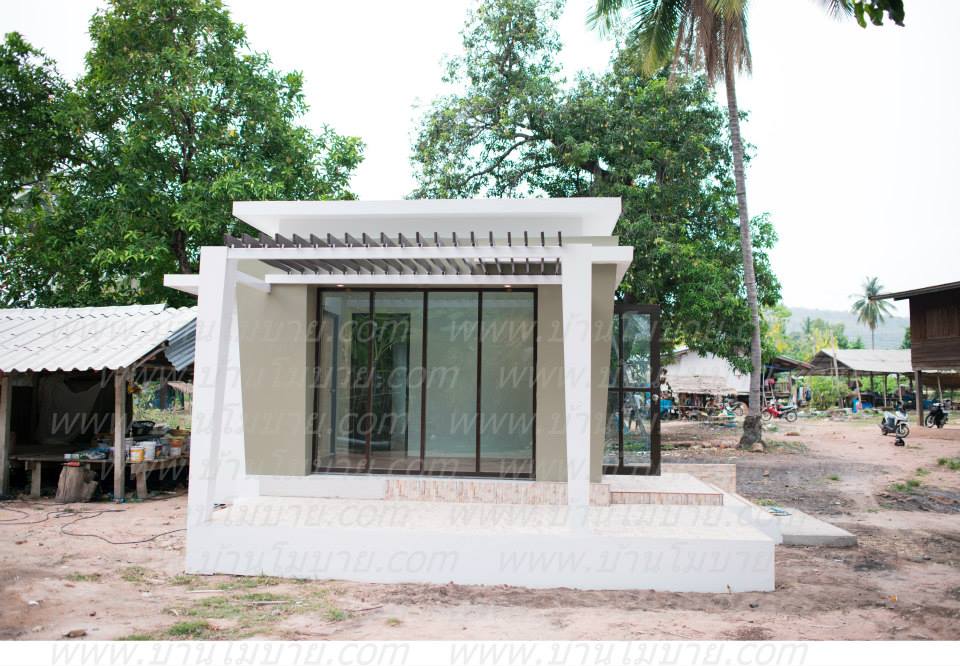 บ้านน็อคดาวน์ สไตล์ โมเดิร์น ขนาด 3.5x5.5 ม. (1 ห้องนอน 1 ห้องน้ำ 1ห้องโถง)