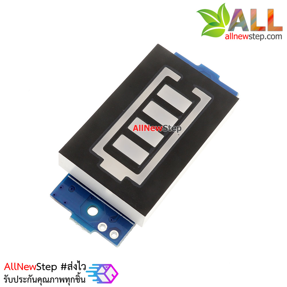 Battery power indicator battery level 11.1-12.6V โมดูล วัดระดับแบตเตอร์รี่ 11.1-12.6V ไฟแสดงผล 4 ระดับ สีเขียว
