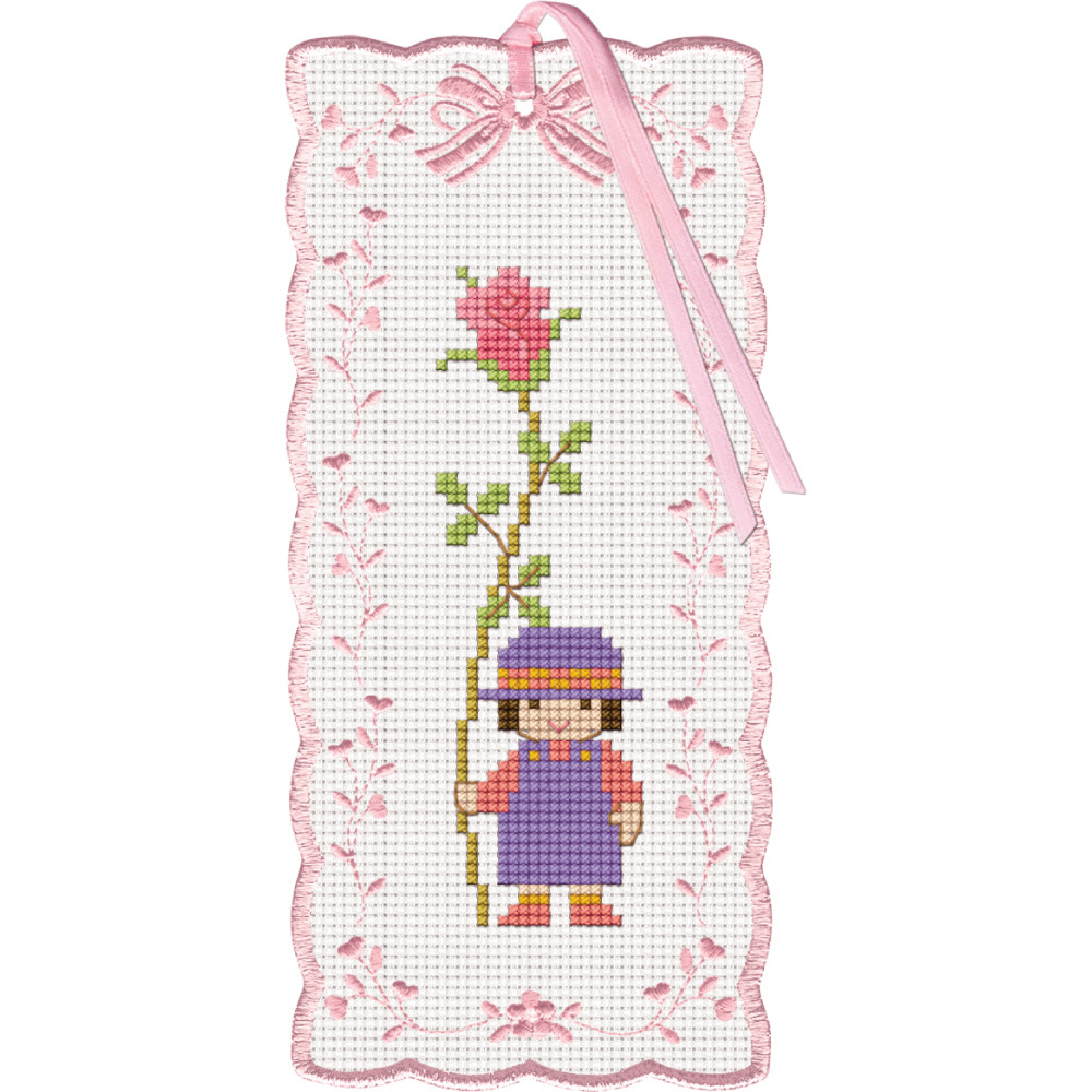 Pinn Bookmark เด็กถือดอกไม้
