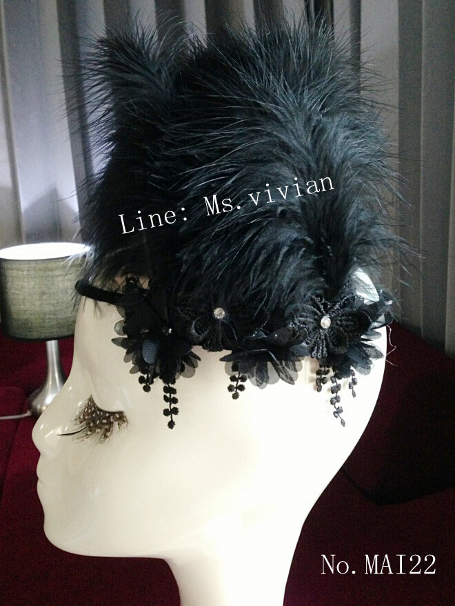 MAI22 มงกุฎขนฟู ห้อยระย้าข้าง(งาน handmade)**สินค้ามีจำกัด**