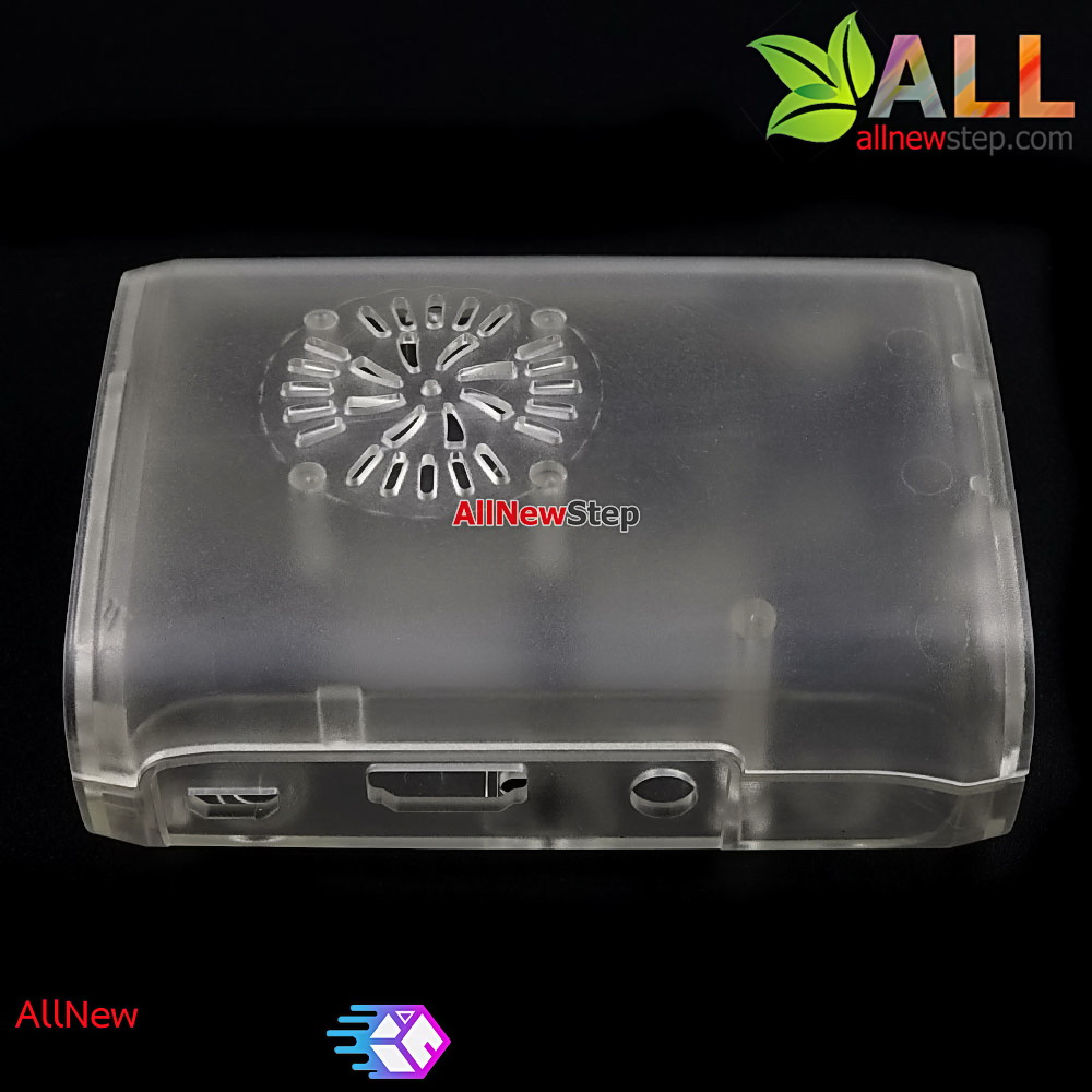 Raspberry Pi 2/3 shell case box กล่อง เคส Raspberry Pi 2/3 สีใส ติดพัดลมเพิ่มได้