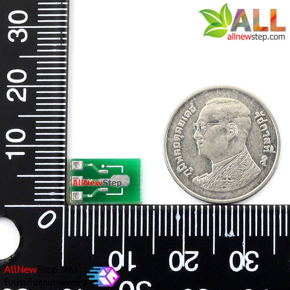 แผ่นปริ้นขยายขา SOT223 to DIP3 SOT89 to SIP3 adapter PCB