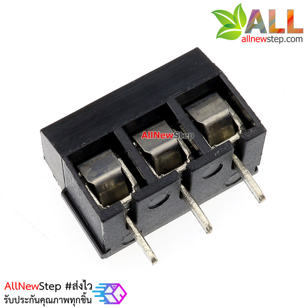 Terminal Block 3 ขา KF301 3P position 5.0MM screw PCB terminal block สีดำ