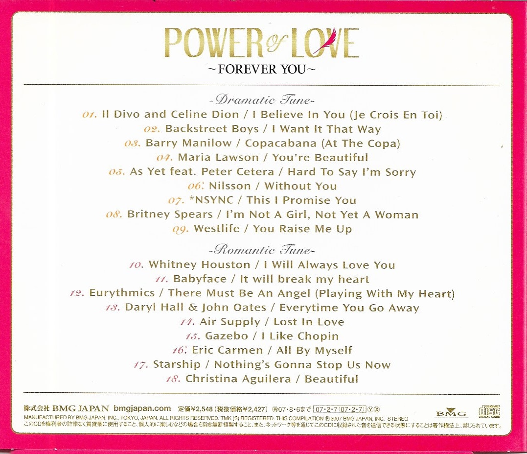 Used CD,kiss Presents Power of Love Forever You (A+)(Various Artists)(2007)(Japan)