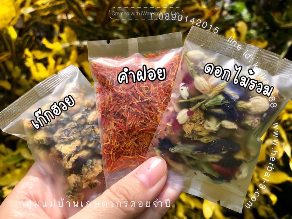 ชาดอกไม้รวม (บรรจุ 6 ถุง ให้เลือกดื่ม)