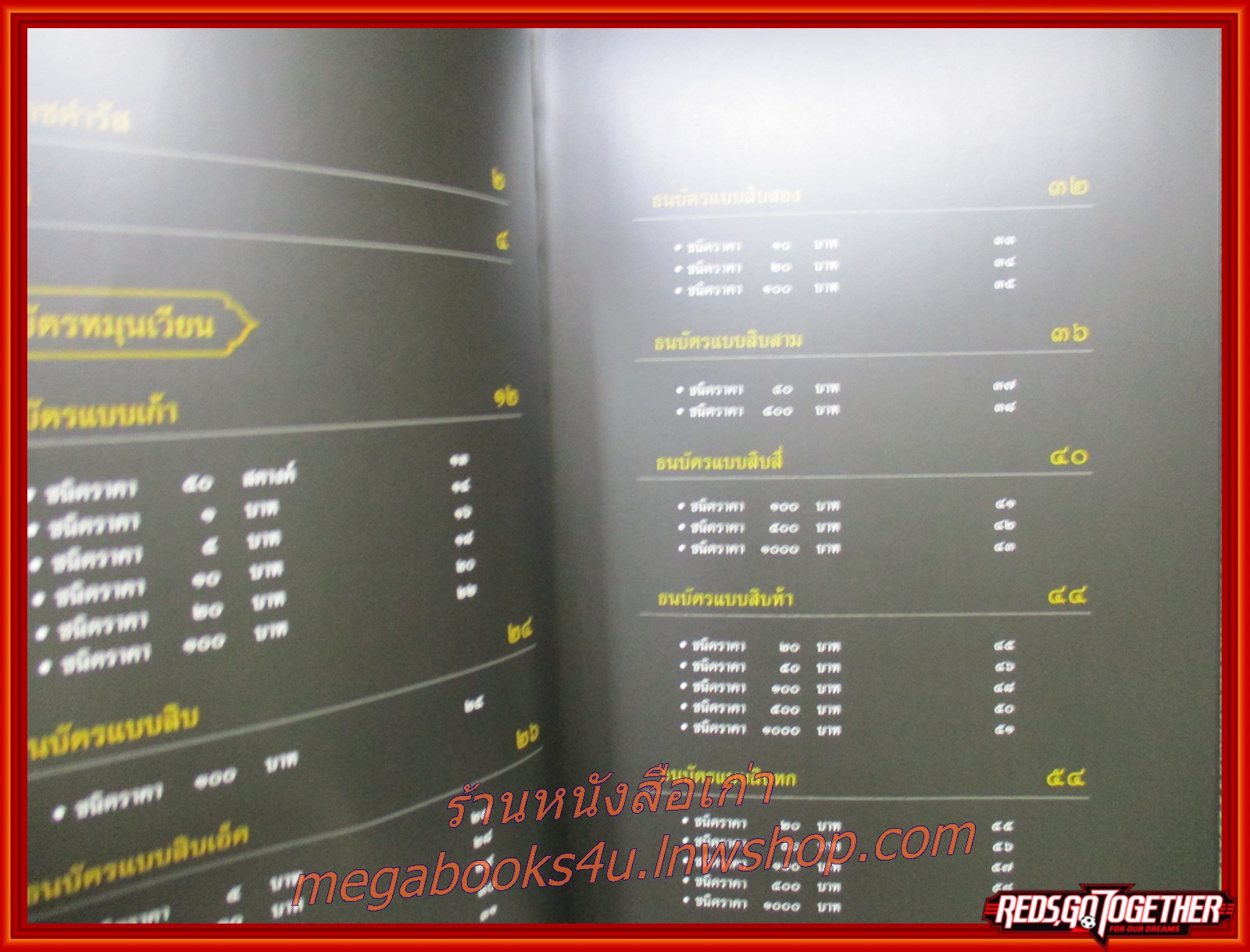 หนังสือธนบัตรรัชกาลที่ ๙ เอกลักษณ์แห่งองค์พระมหากษัตริย์และความเป็นไทย / หนังสือรวมภาพธนบัตรพระบาทสมเด็จพระปรมินทรมหาภูมิพลอดุลยเดช ที่ออกใช้หมุนเวียนตลอดรัชสมัยของรัชกาลที่ 9