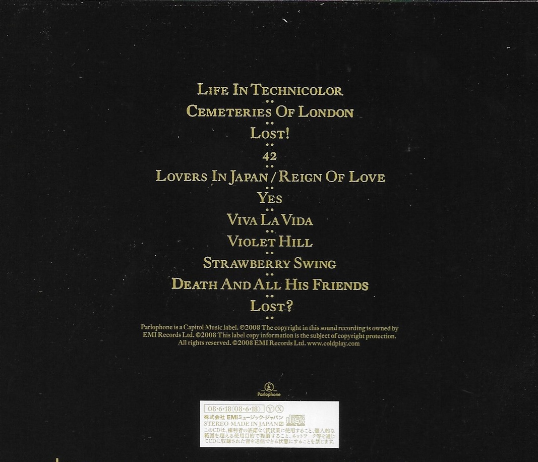 Used CD,Coldplay - Viva La Vida (A+)(2008)(Japan)