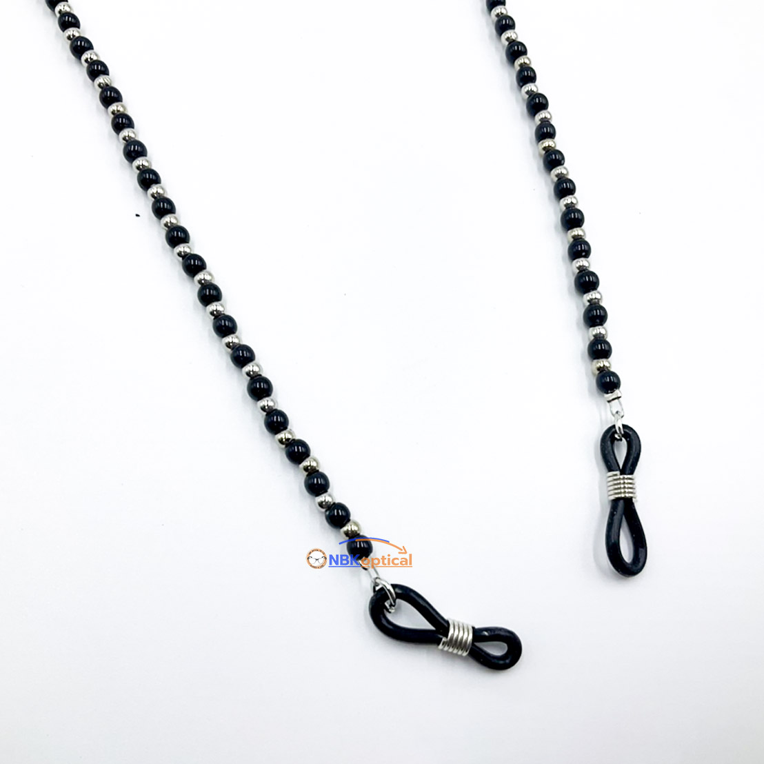 สายคล้องแว่นตาใข่มุกดําขาว