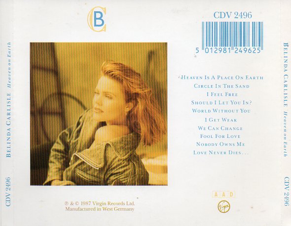 CD,Belinda Carlisle - Heaven On Earth(Germany)