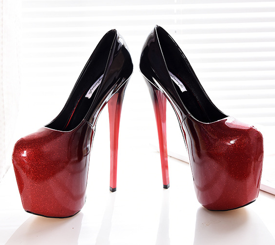 รองเท้าส้นสูง ไซต์ 34-43 สีหัวดำ/แดง