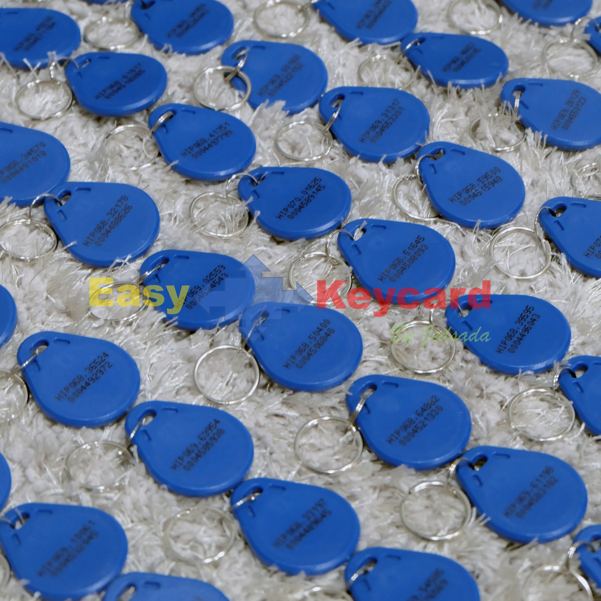 พวงกุญเเจคีย์การ์ด Keytag (Proximity 125Khz.) (เเบบหยดน้ำ ยี่ห้อ HIP ) สีน้ำเงิน
