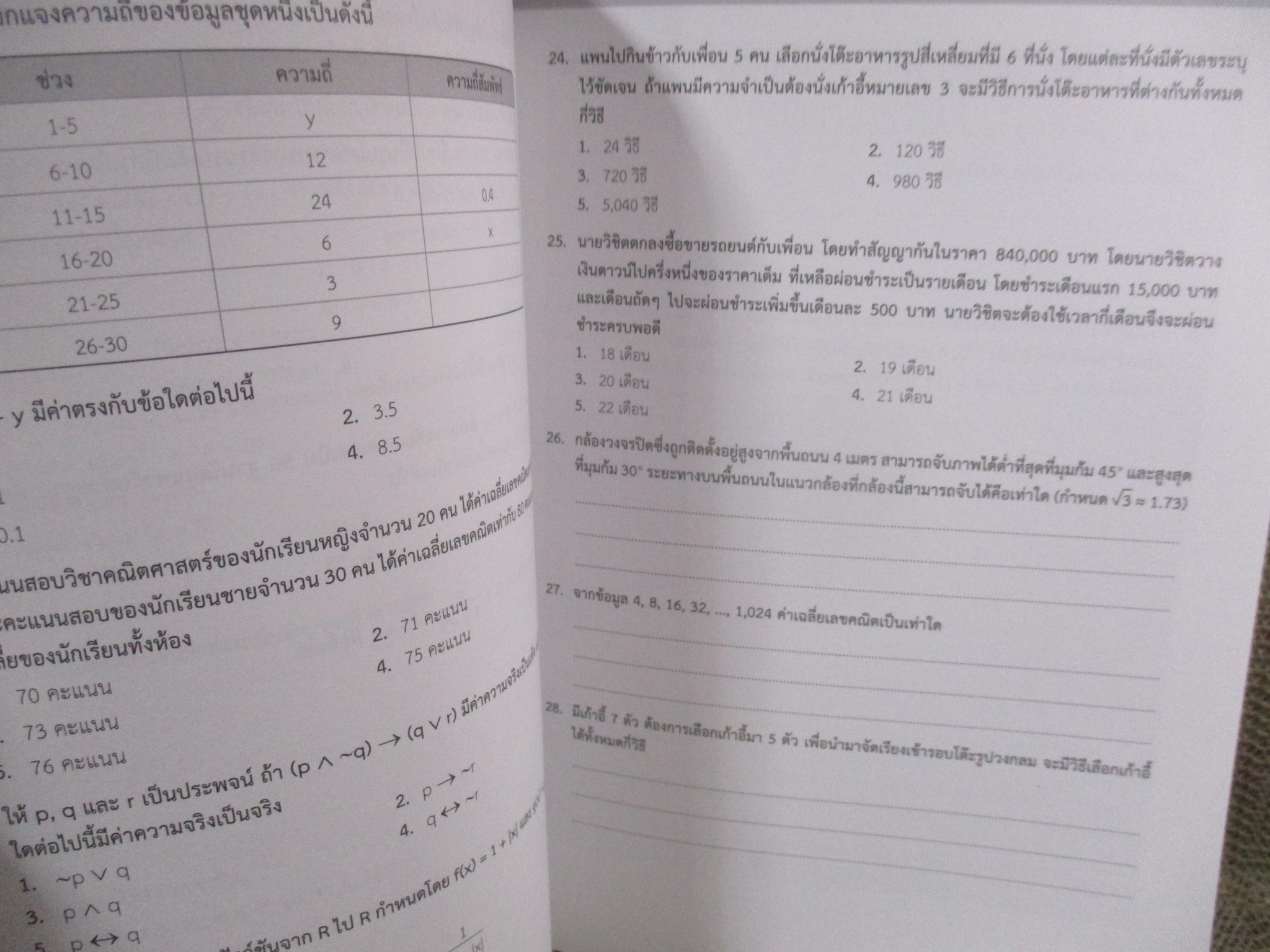 เตรียมพร้อมสอบ A-Level คณิต 2 คณิตศาสตร์ประยุกต์ 2 (พื้นฐาน) แนวข้อสอบคณิตศาสตร์ประยุกต์ 1 / ด้านในสะอาด ไม่มีรอยขีดเขียน /
