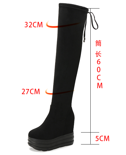 รองเท้าบูทส้นเตารีดสีดำ 2 แบบ ไซต์ 34-39