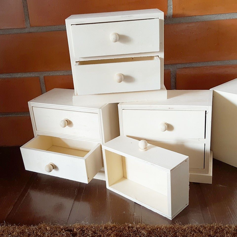 กล่องไม้ ลิ้นชักไม้ ใส่ของน่ารักๆ ขนาด 12×14×8 cm