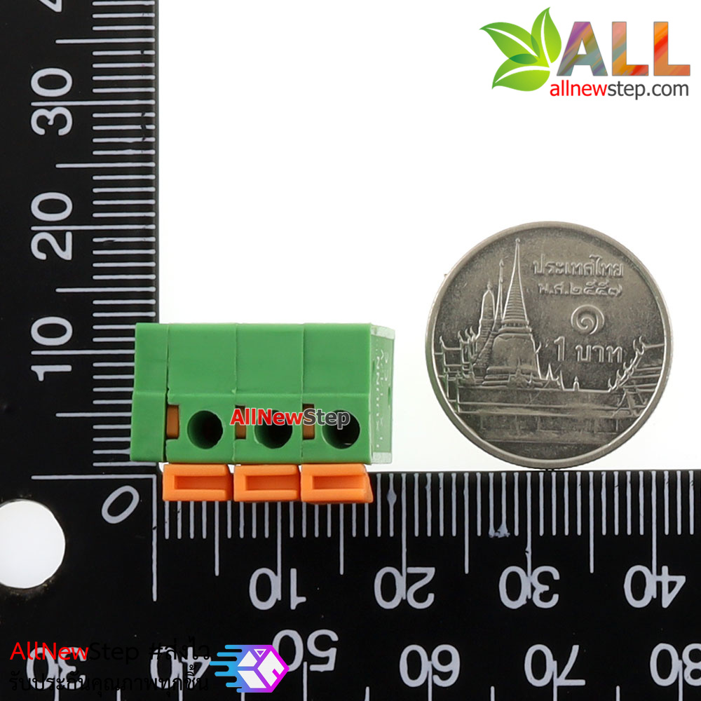 Terminal KF142V KF142R 5.08mm screw-free spring type PCB 3p แบบ 3 ขาตรง