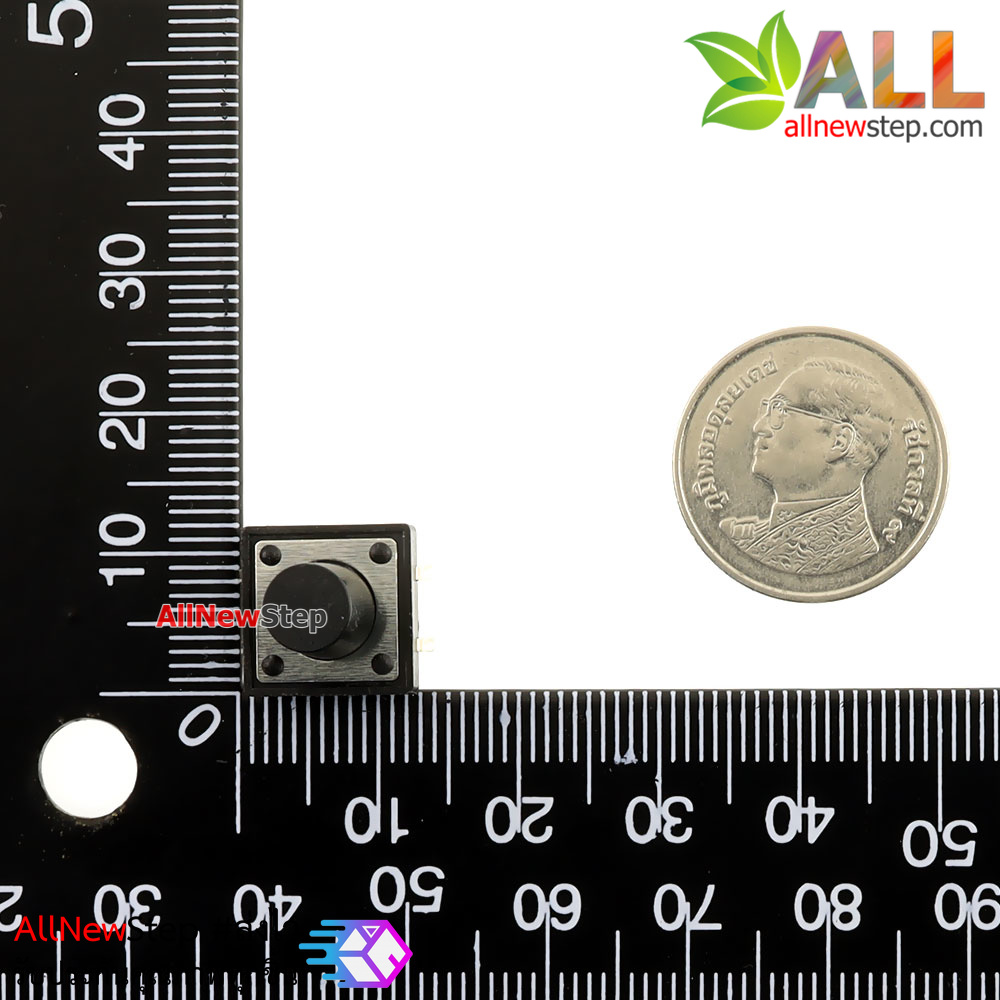 สวิตช์ กดติดปล่อยดับ ขนาด 12x12x12 mm Tact Switch 12X12x12 mm จำนวน 5 ชิ้น