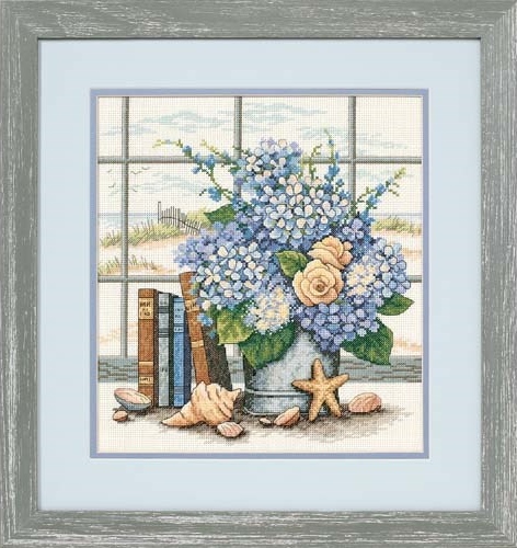 Dimensions ชุดปัก Hydrangeas & Shells