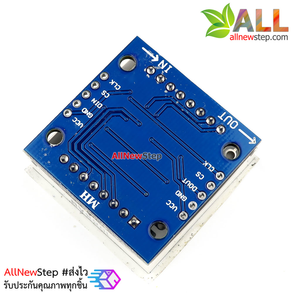 LED Matrix Driver MAX7219 IC Driver Module + LED 3mm Dot Matrix 8x8 ขนาด 30mm x 30mm สีน้ำเงิน