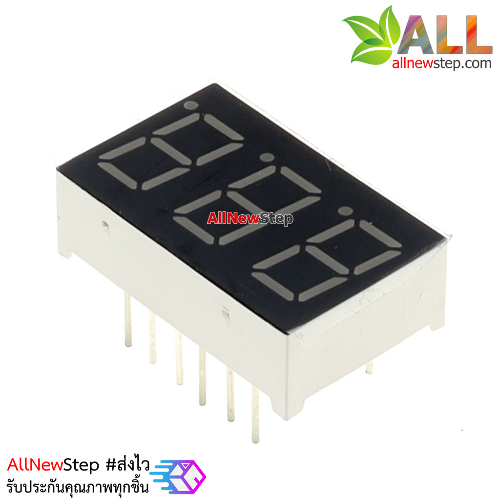 7 Segment 0.36 นิ้ว Common Anode 3 digit Red ไฟ 7 segment 0.36 3 หลัก สีแดงแบบไฟบวกร่วม 3361BH 3631BS