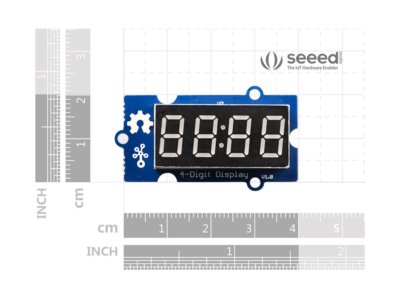 โมดูลจอแสดงผล 4 หลัก Grove - 4-Digit Display ไดรเวอร์ TM1637 ของแท้จาก SeeedStudio