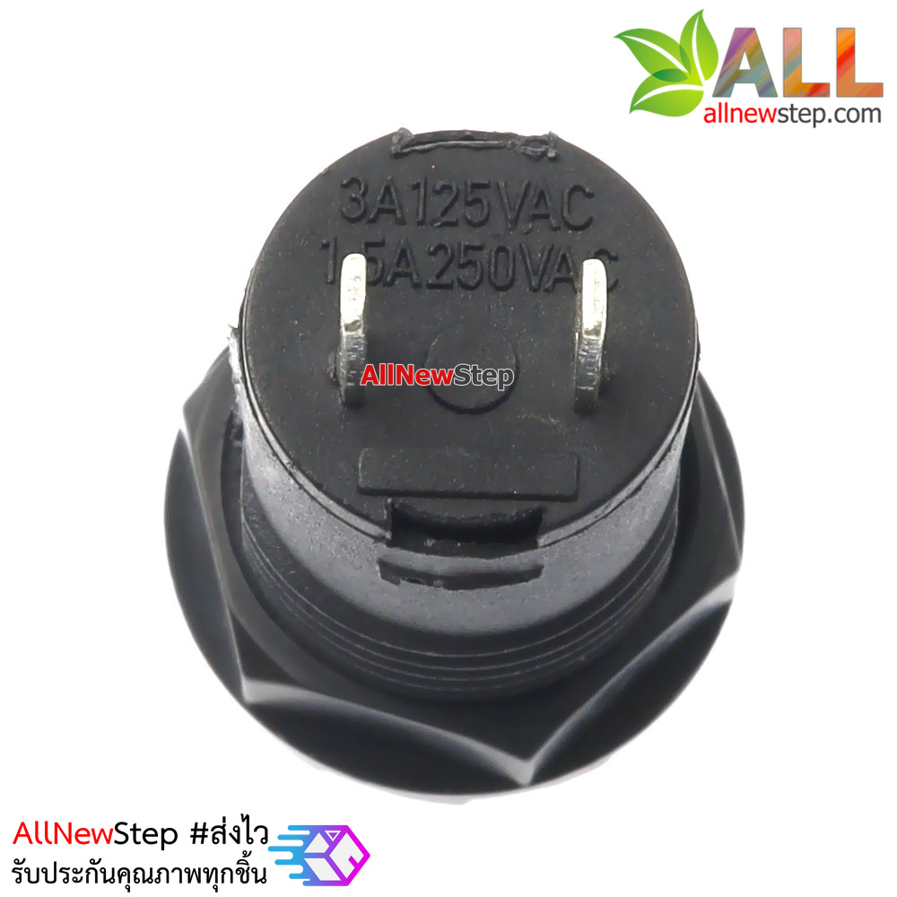 สวิตช์กดติดปล่อยดับ Button switch DS-425 reset round button switch สีดำ