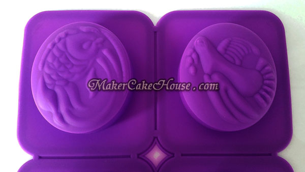 พิมพ์ซิลิโคนทำขนม 4 ลาย / พิมพ์สบู่ 4 ลาย