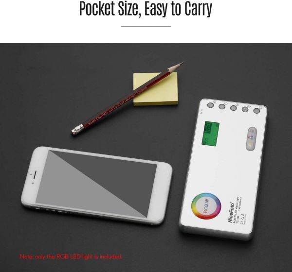 NiceFoto TC-168 Pocket LED RGB Light Portable Fill-in Video Lighting