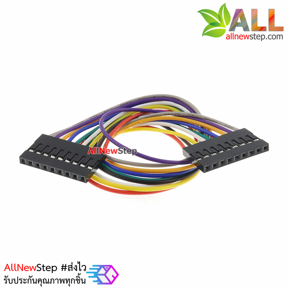 Jumper Wire 9P Female to Female สายไฟจัมเปอร์ เมีย-เมีย 9 เส้น ยาว 20cm ระยะขา 2.54mm
