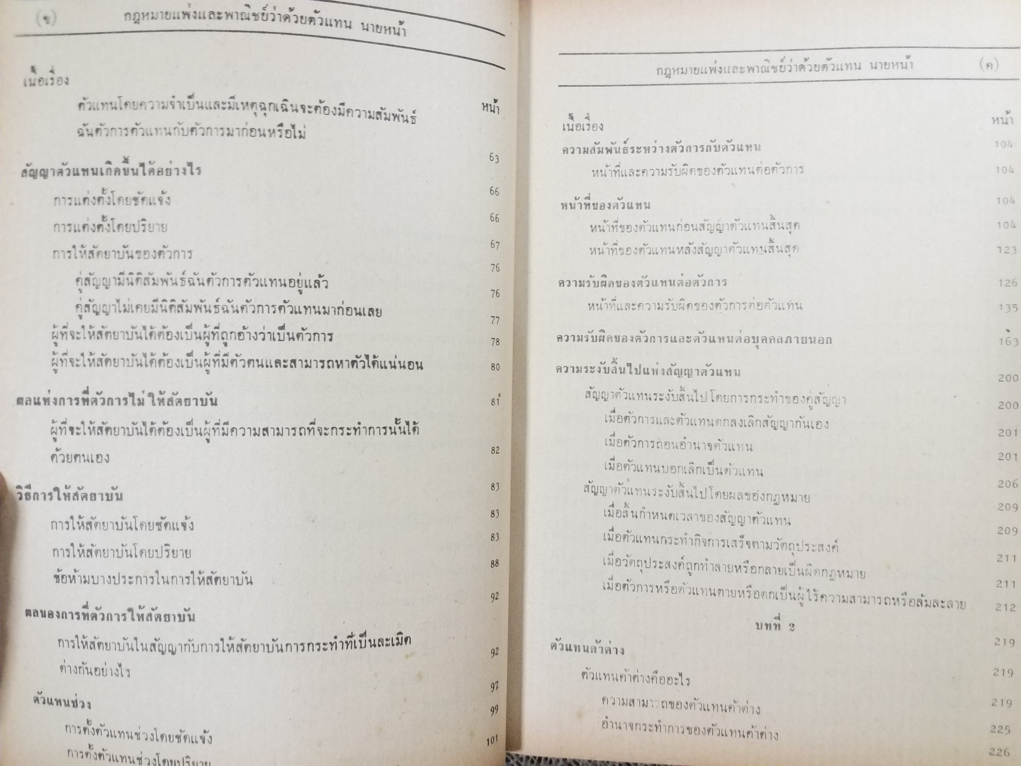 กฎหมายแพ่งและพาณิชย์ ว่าด้วย ตัวแทน นายหน้า LA305 / มาโนช สุทธิวาทนฤพุฒิ
