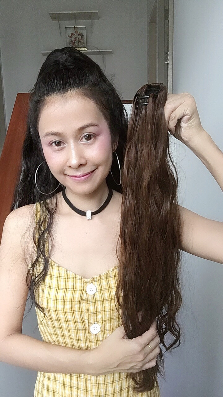 YK312 หางม้าหนีบ หางม้ากิ๊บหนีบ เส้นผมคุณภาพดี ไม่เงา ดูธรรมชาติ