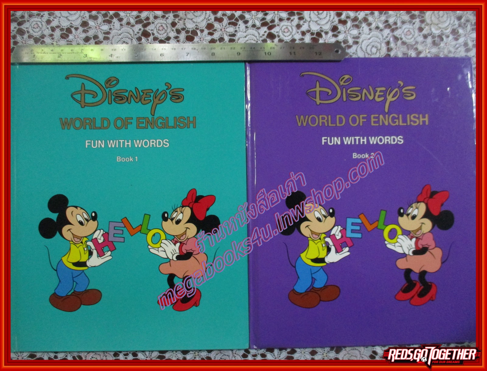 หนังสือเสริมทักษะภาษาอังกฤษ การ์ตูนดิสนีย์ Walt Disney WORLD OF ENGLISH ชุด FUN WITH WORDS ครบชุด2เล่ม พร้อมโปสเตอร์