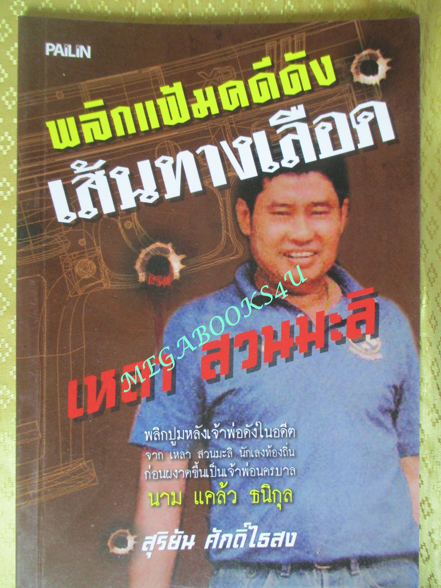พลิกแฟ้มคดีดังเส้นทางเลือด เหลา สวนมะลิ ผู้เขียน สุริยัน ศักดิ์ไธสง (มือสอง) (สภาพ85-95%)