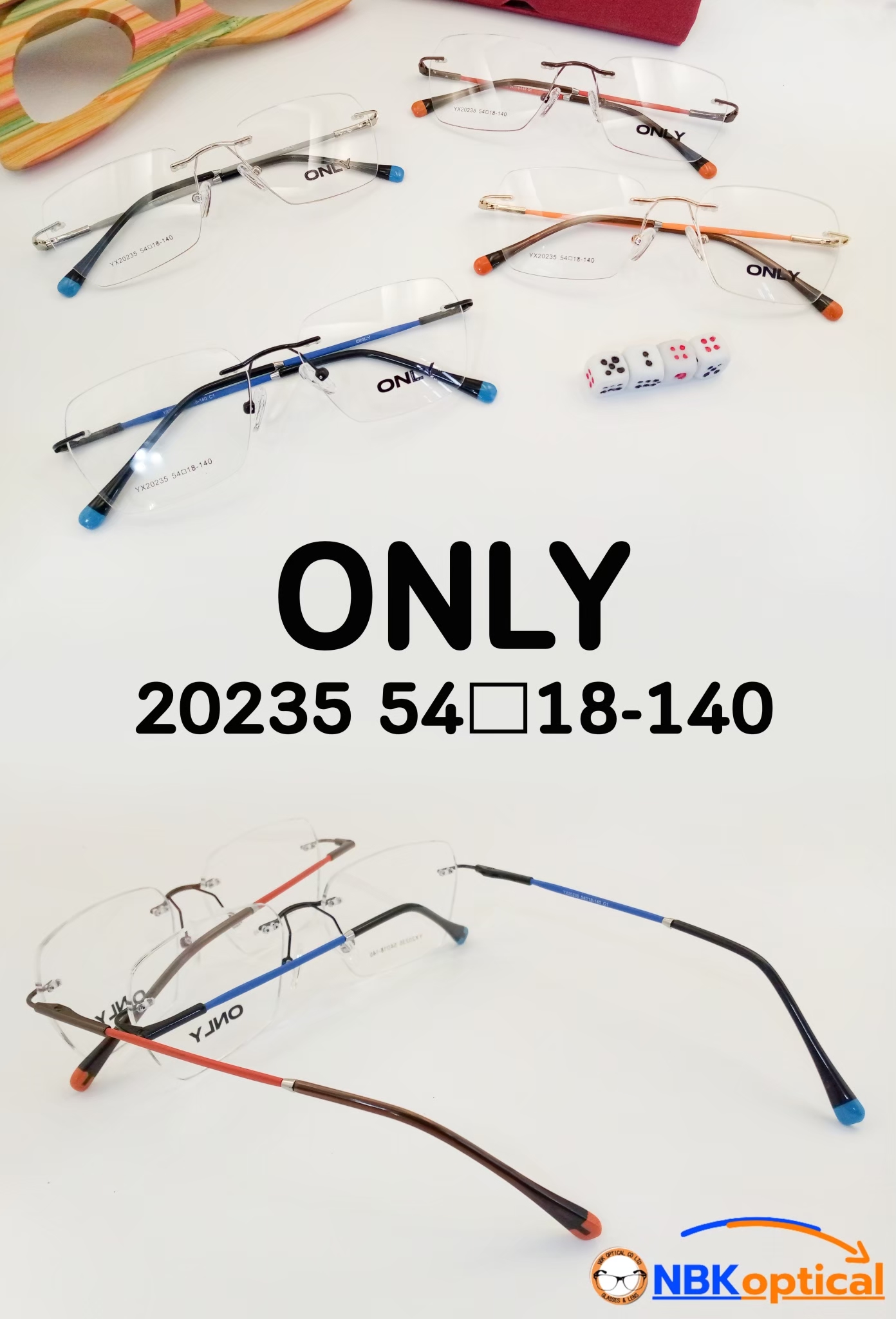 ONLY Rimless Frames แว่นตากรอบเจาะ