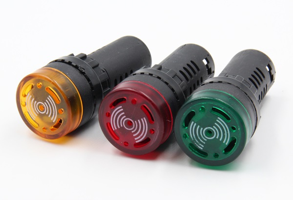 Buzzer LED Alert 5-12V led 22mm เสียงและแสงสัญญาณเตือนภัย ออดไฟฟ้า ไฟสีแดง 5-12V AC/DC